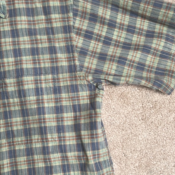 Van Heusen Green and Blue Plaid Casual Shirt - Picture 4 of 5